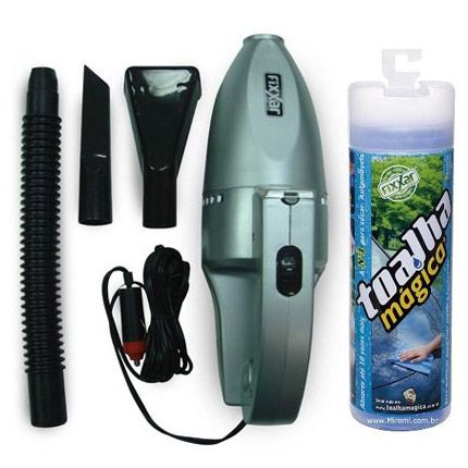 KIT ASPIRADOR DE PÓ AUTOMOTIVO E TOALHA MÁGICA FIXXAR