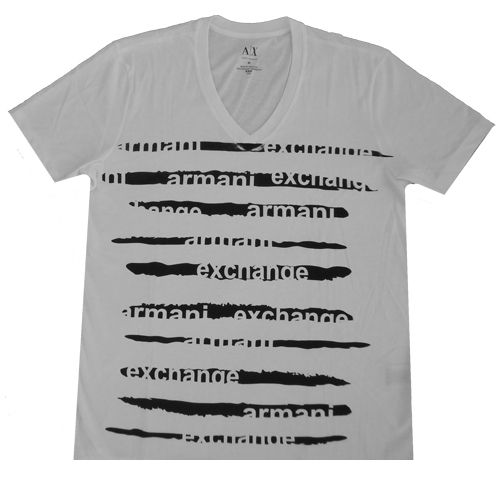 Camisa Armani Exchance Gola V Branca