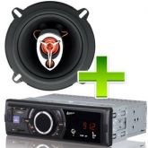 KIT AUTO RÁDIO LEADERSHIP + ALTO FALANTE HINOR 150