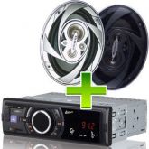 KIT AUTO RÁDIO LEADERSHIP + PAR DE ALTO FALANTE 6X9 SELENIUM
